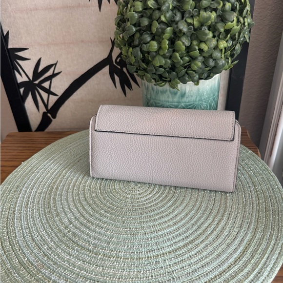 Jasper Conran Light Gray Pebble Leather Wallet euc - Picture 6 of 16